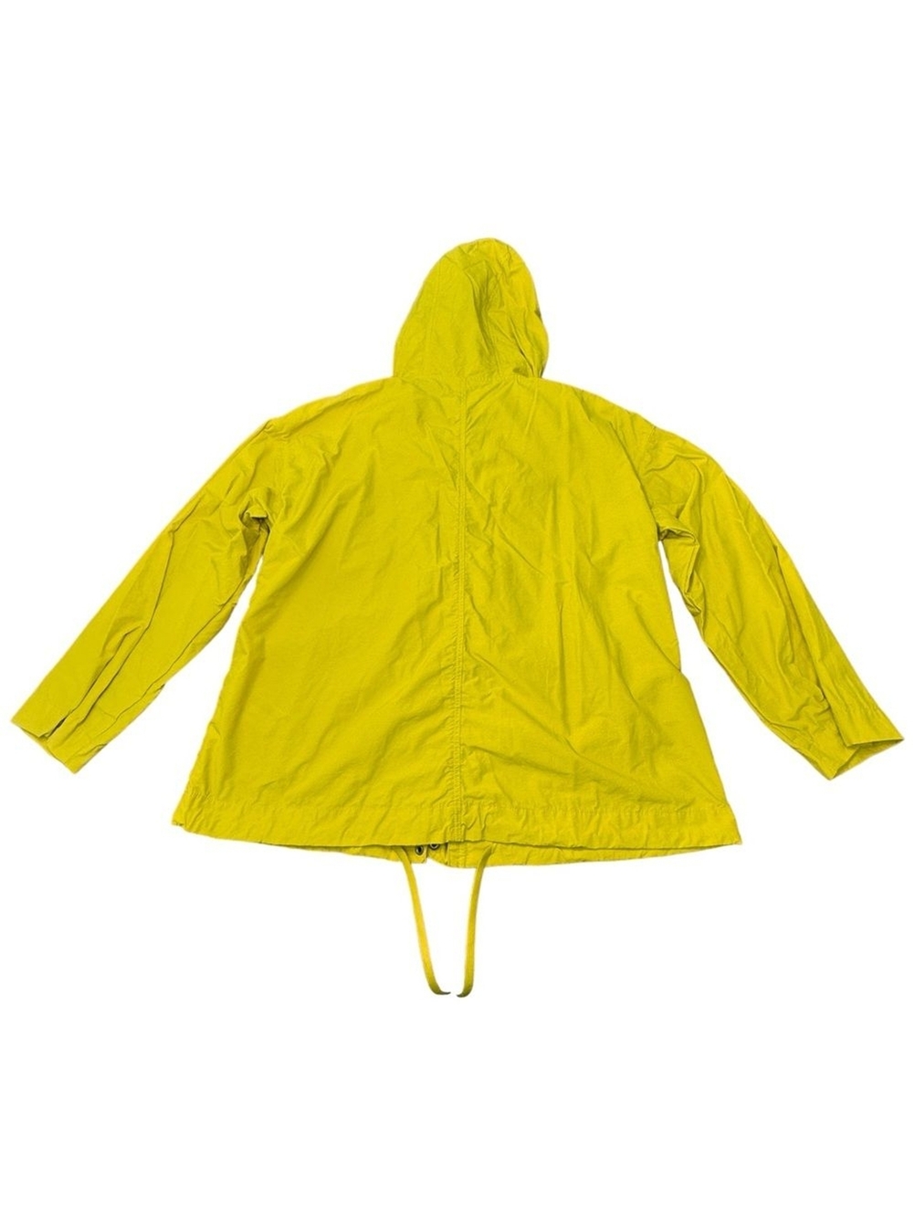 Eileen Fisher Light Organic Cotton Nylon Jacket Hooded Yellow Women’s Size S - Picture 2 of 11
